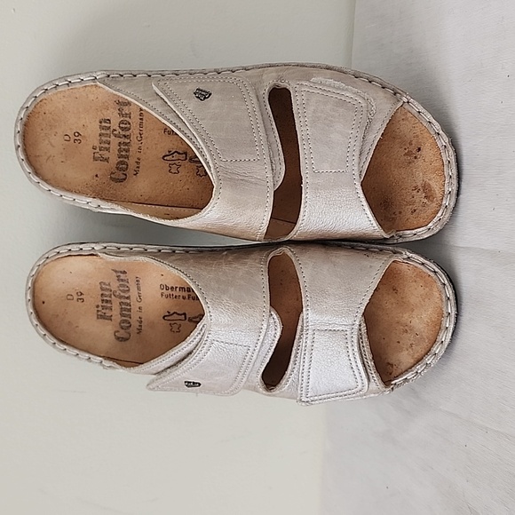 Finn Comfort Jamaika Double Strap Slide In Sandal Bisanzio Silver 39 8-8.5 - Picture 11 of 11